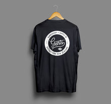 Load image into Gallery viewer, gents barber shop black t-shirt reverse