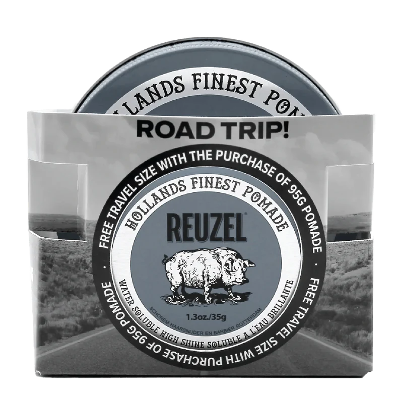 Reuzel Road Trip Clay Extreme Hold Matte Pomade (95 g Full‑Size + 35 g Mini for Road Trips)
