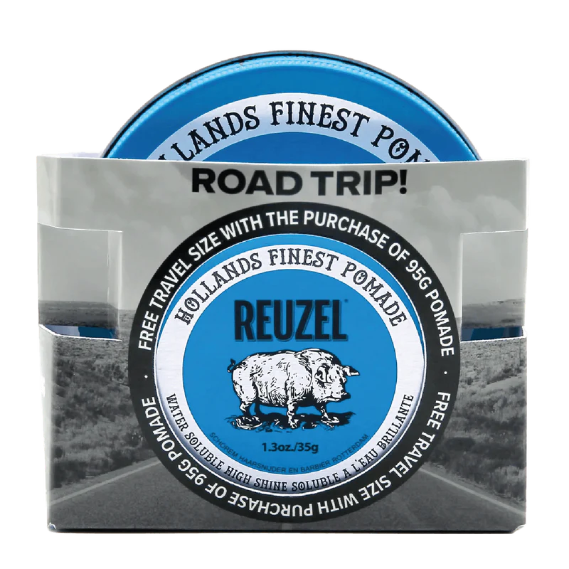 Reuzel Road Trip Blue Pomade (95 g Full‑Size + 35 g Mini for Road Trips)