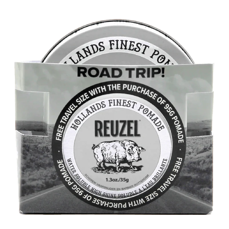 Reuzel Road Trip Clay Matte Pomade (95 g Full‑Size + 35 g Mini for Road Trips)