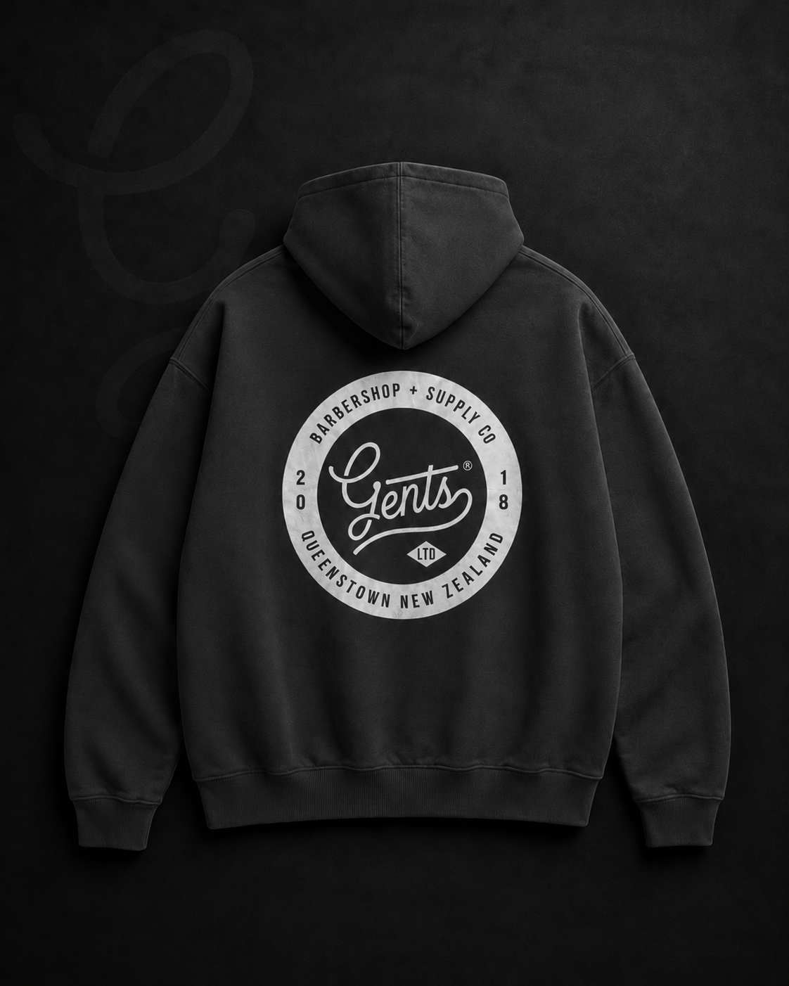 Gents Ltd Original Black Washed Out Hoodie