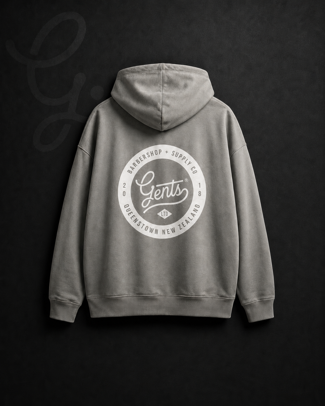 Gents Ltd Original Grey Washed Out Hoodie