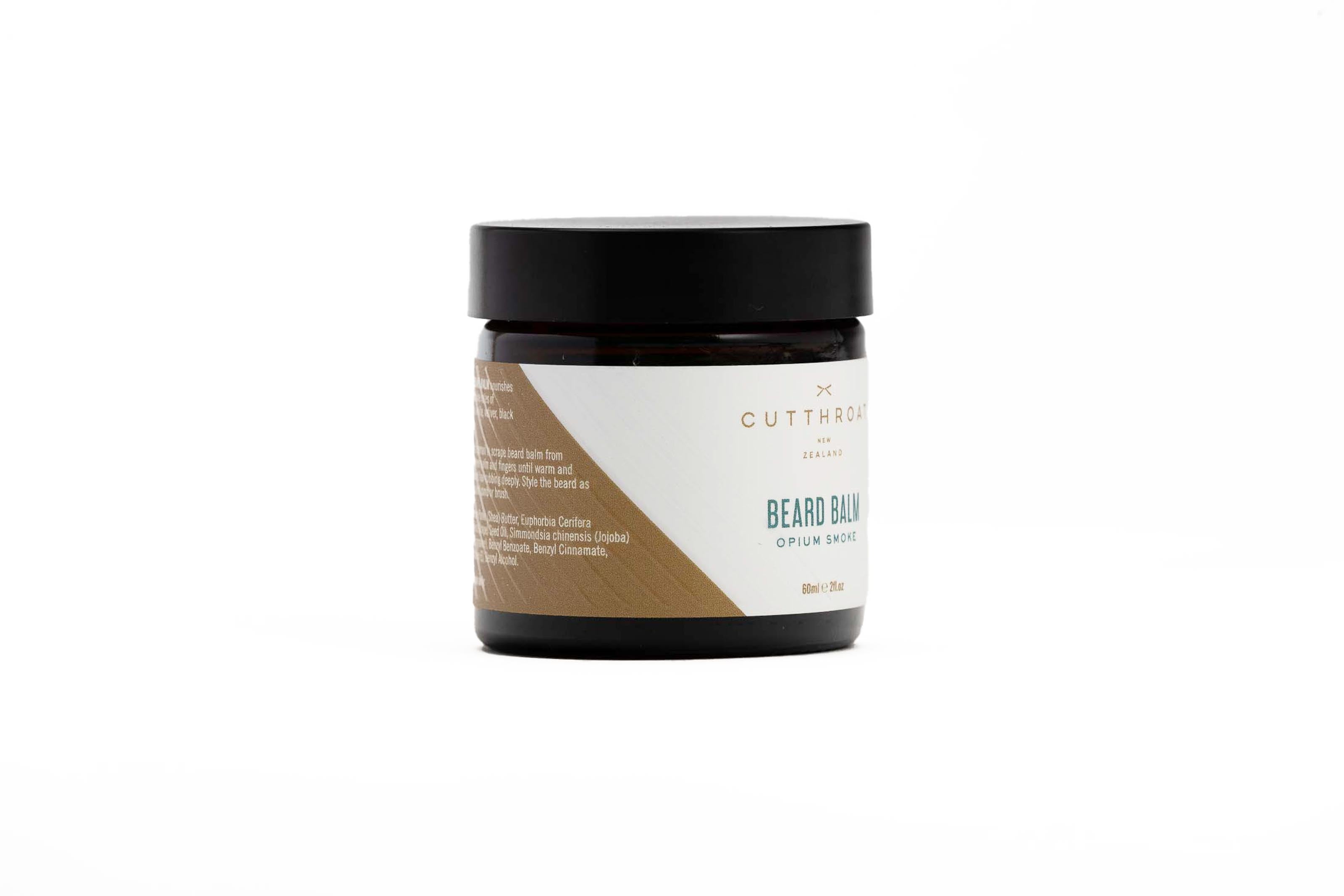 Cutthroat opium smoke beard balm