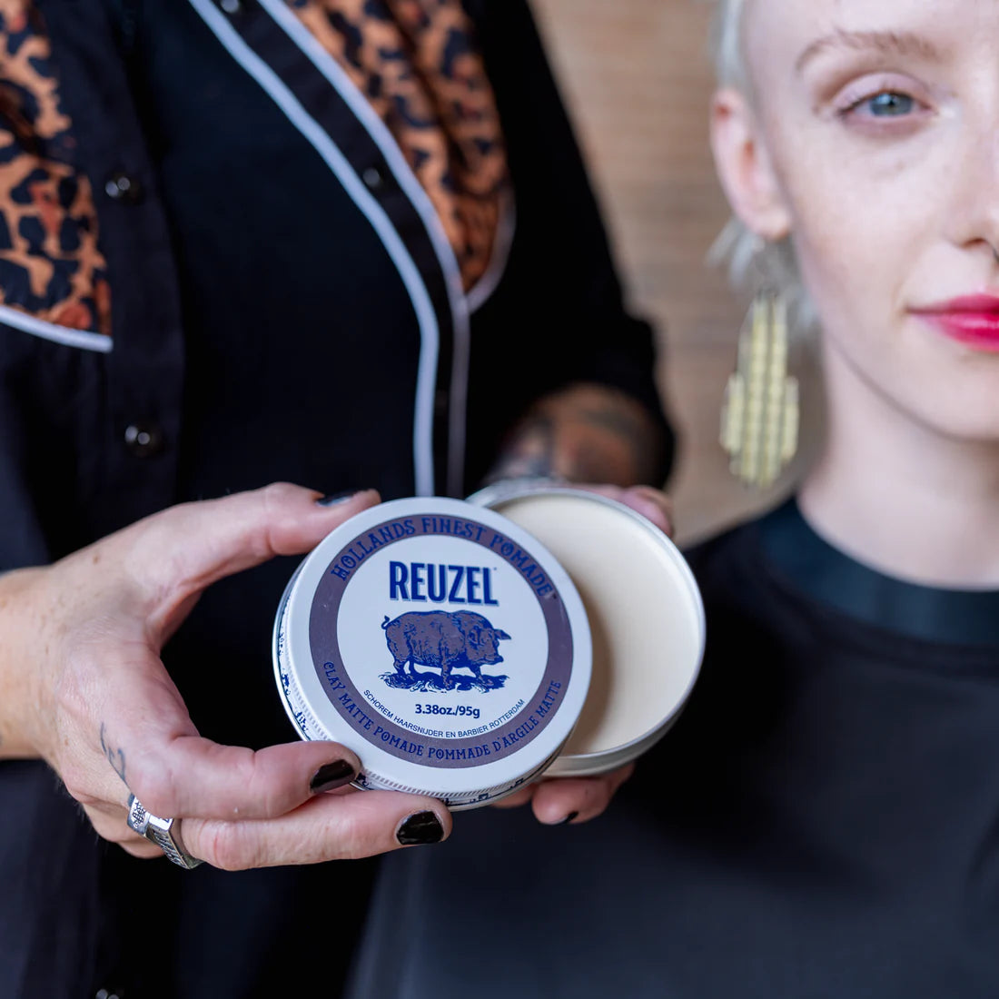 Reuzel Road Trip Clay Matte Pomade (95 g Full‑Size + 35 g Mini for Road Trips)