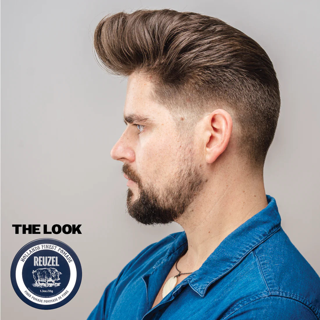 Reuzel Road Trip Fibre Pomade (95 g Full‑Size + 35 g Mini for Road Trips)