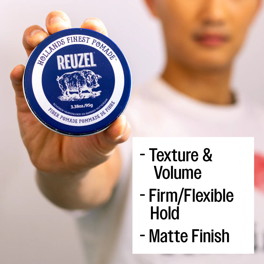 Reuzel Road Trip Fibre Pomade (95 g Full‑Size + 35 g Mini for Road Trips)