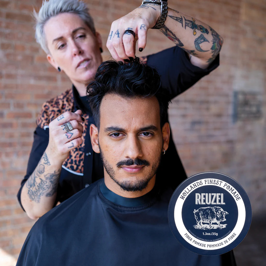 Reuzel Road Trip Fibre Pomade (95 g Full‑Size + 35 g Mini for Road Trips)