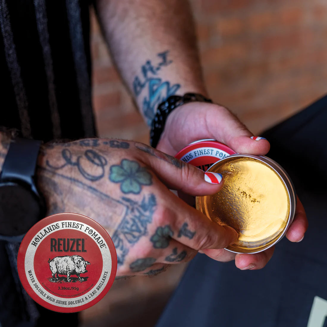 Reuzel Road Red Pomade (95 g Full‑Size + 35 g Mini for Road Trips)