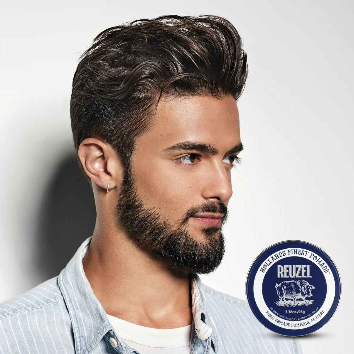 Reuzel Fiber Pomade – Firm Hold & Low Shine Men's Hair Pomade