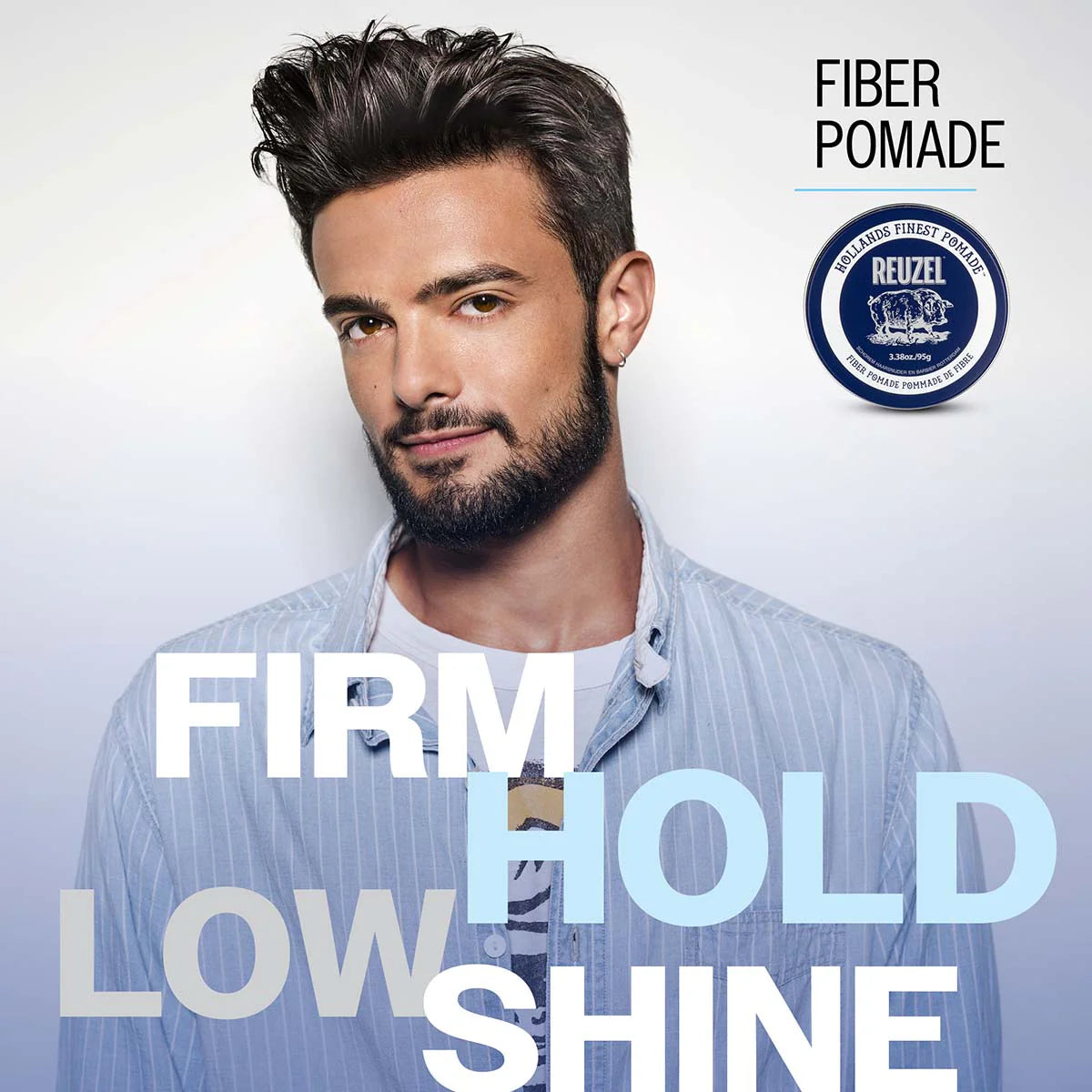 Reuzel Fiber Pomade – Firm Hold & Low Shine Men's Hair Pomade