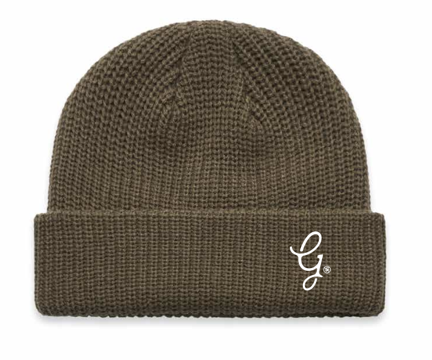 Gents Embroidered Cable Beanie