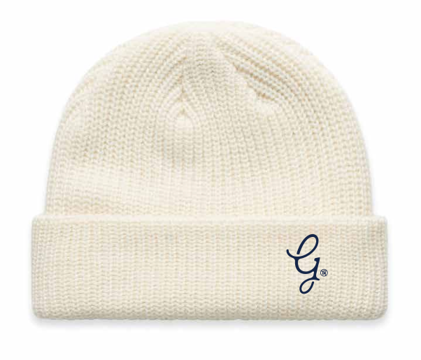Gents Embroidered Cable Beanie