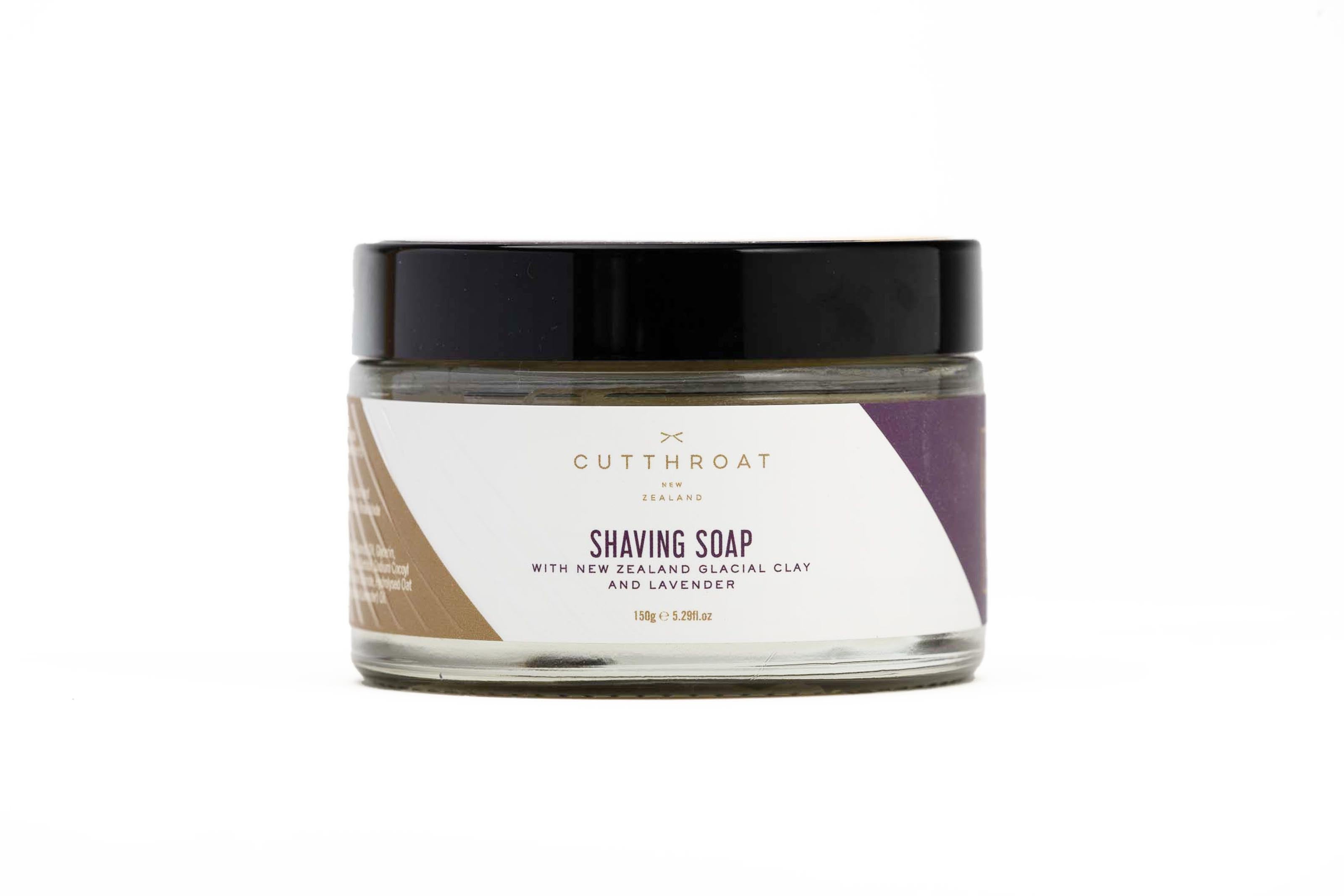 Cutthroat Lavender Shaving Soap in Glass Jar