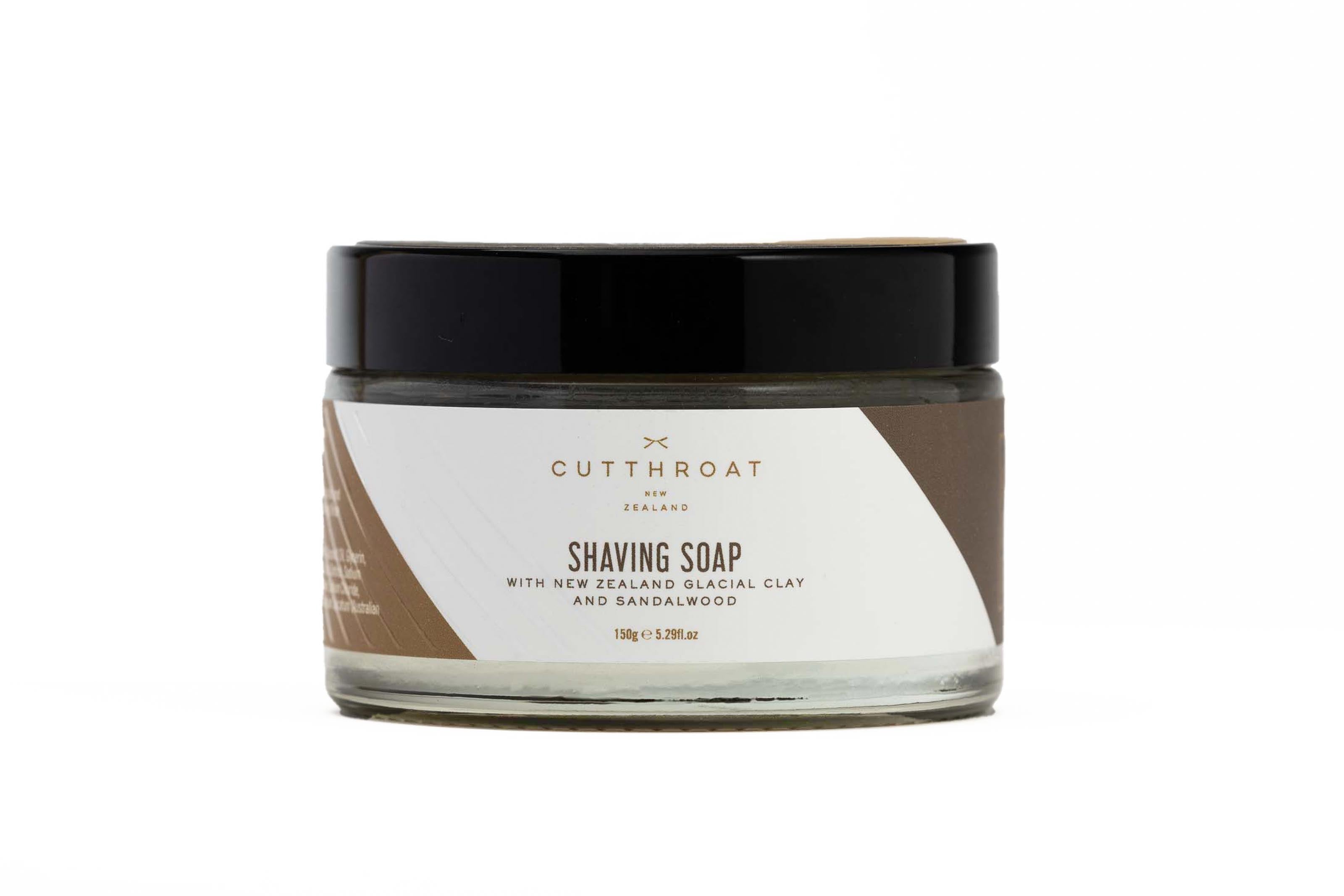 Cutthroat Sandalwood Shaving Soap in Glass Jar