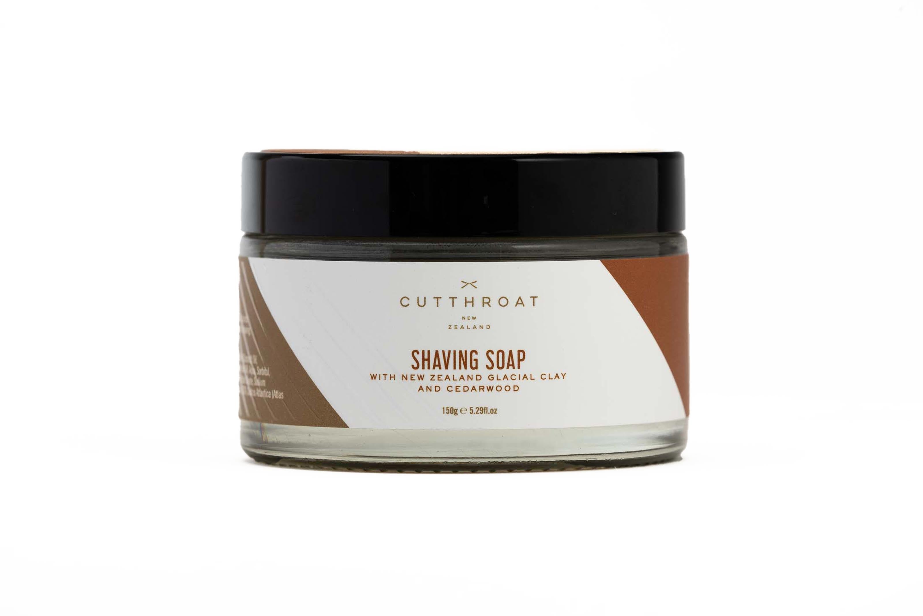 Cutthroat Cedarwood Shaving Soap in Glass Jar