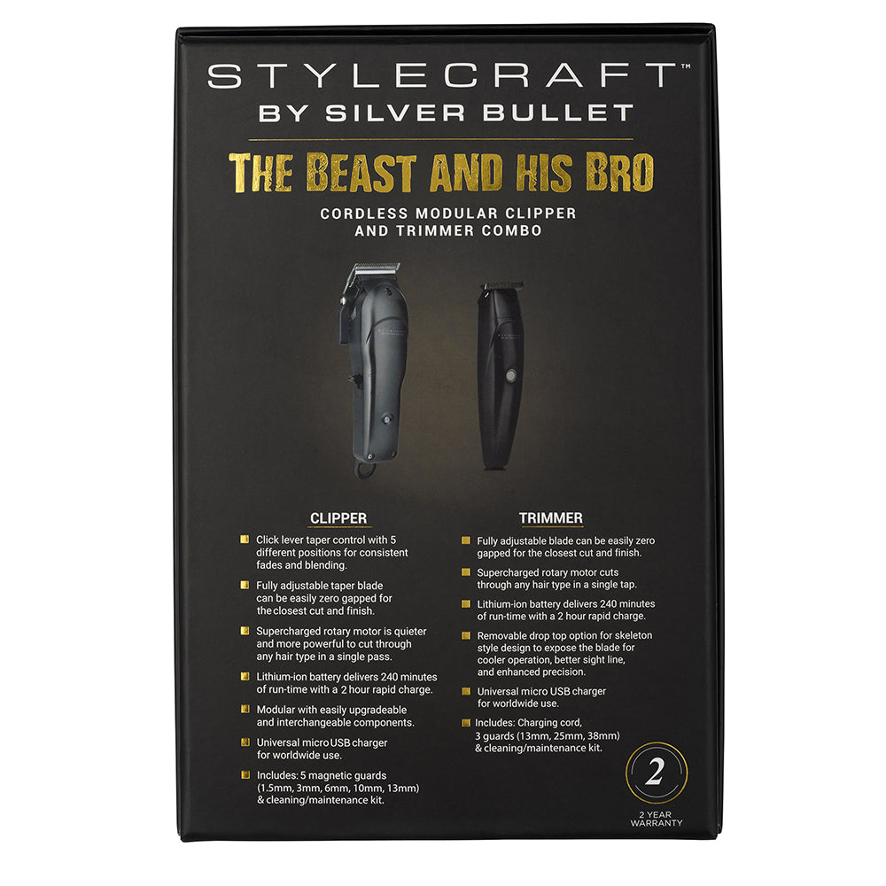 StyleCraft by Silver Bullet The Beast and His Bro Clipper Trimmer Combo
