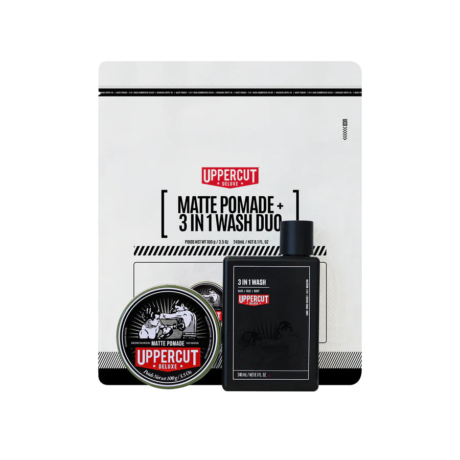 Uppercut Styling & 3 in 1 Wash Duo - Matte Pomade