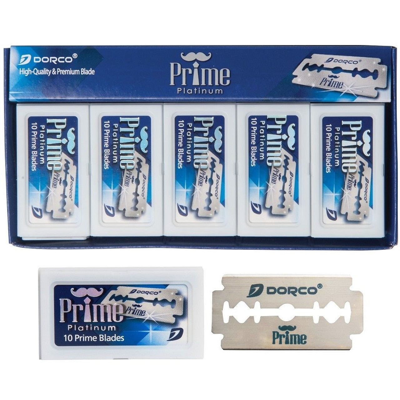DORCO STP-301 Prime Platinum DE Razor Blades - 100 pack