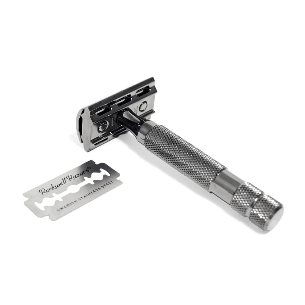 Rockwell 6C Adjustable Double Edge Safety Razor – Gunmetal Chrome