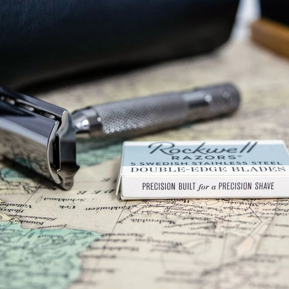 Rockwell 6C Adjustable Double Edge Safety Razor – Gunmetal Chrome