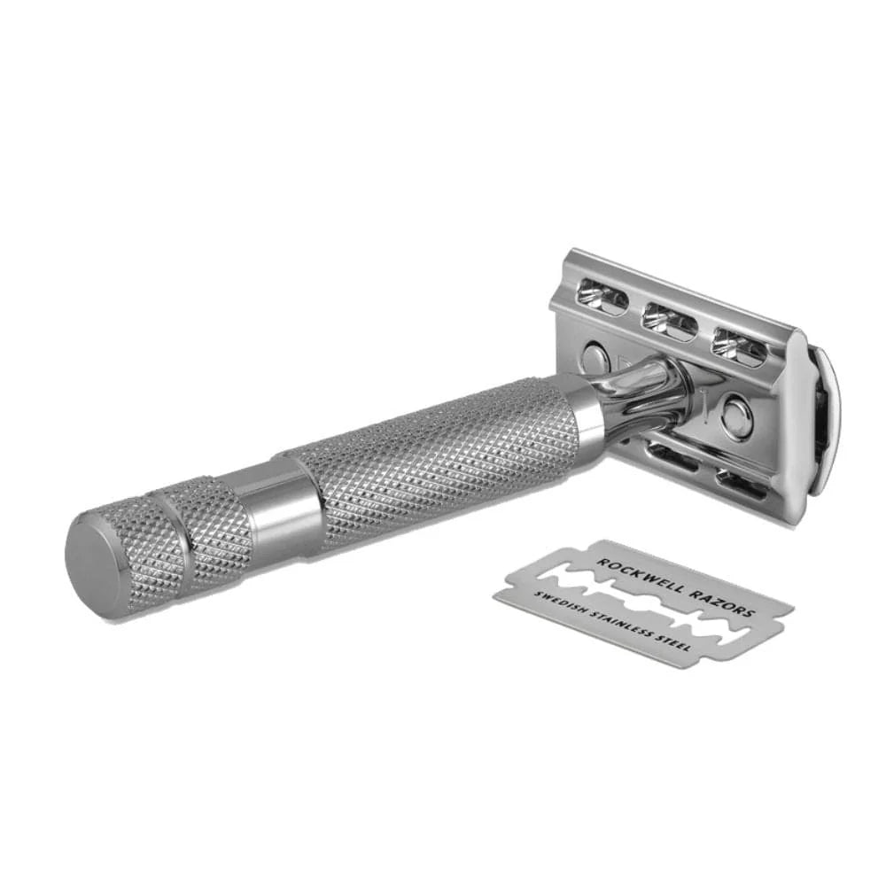 Rockwell 6C adjustable double edge safety razor in gunmetal chrome