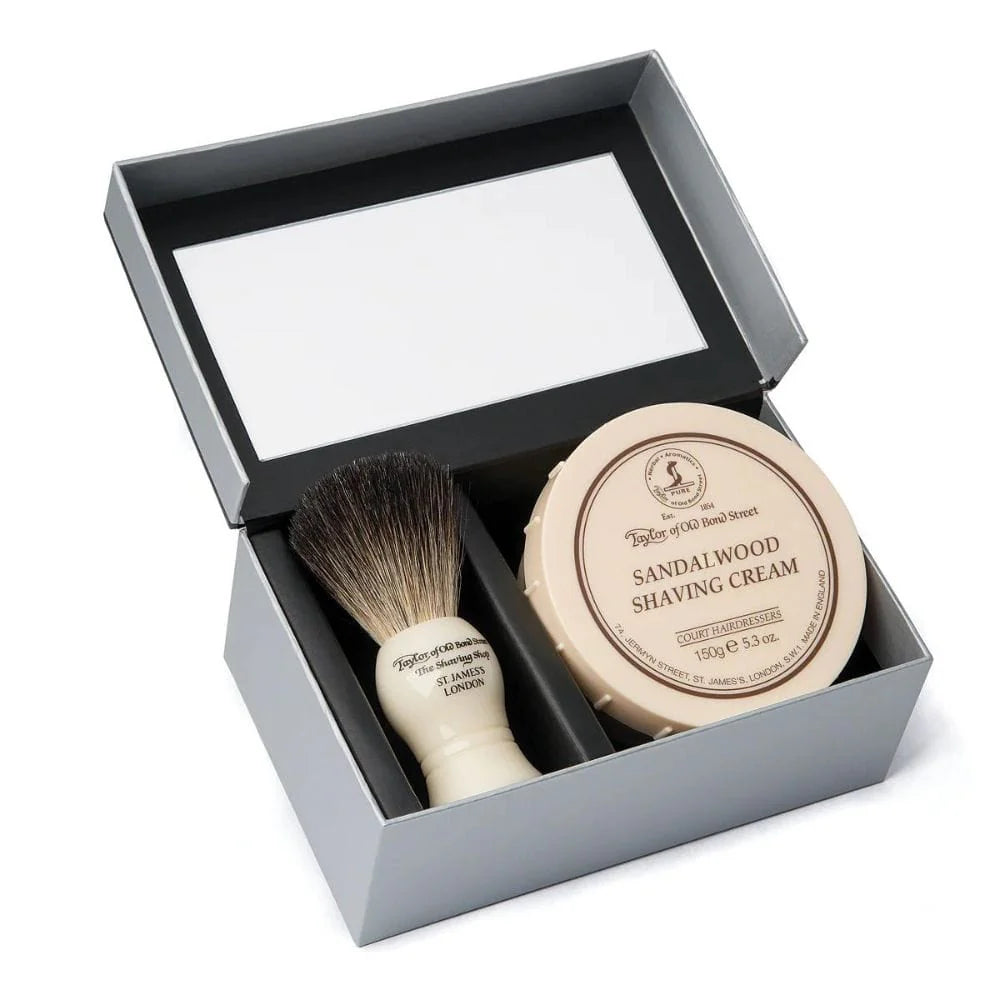 Taylor of Old Bond Street – Pure Badger & Sandalwood Shaving Cream Gift Box