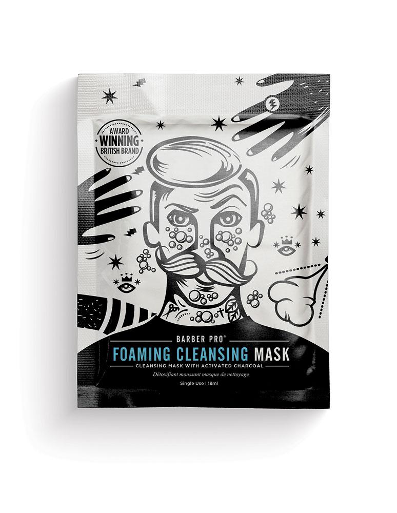 Barber Pro Foaming Cleansing Mask With Activated Charcoal