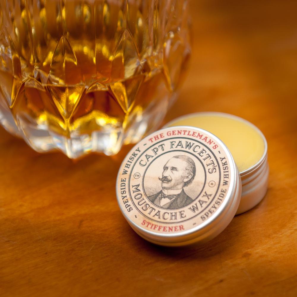 Captain Fawcett Gentleman's Stiffener Malt Whisky Moustache Wax1
