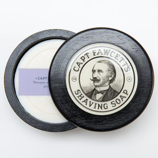 Captain Fawcett Shaving Soap in Wooden Bowl