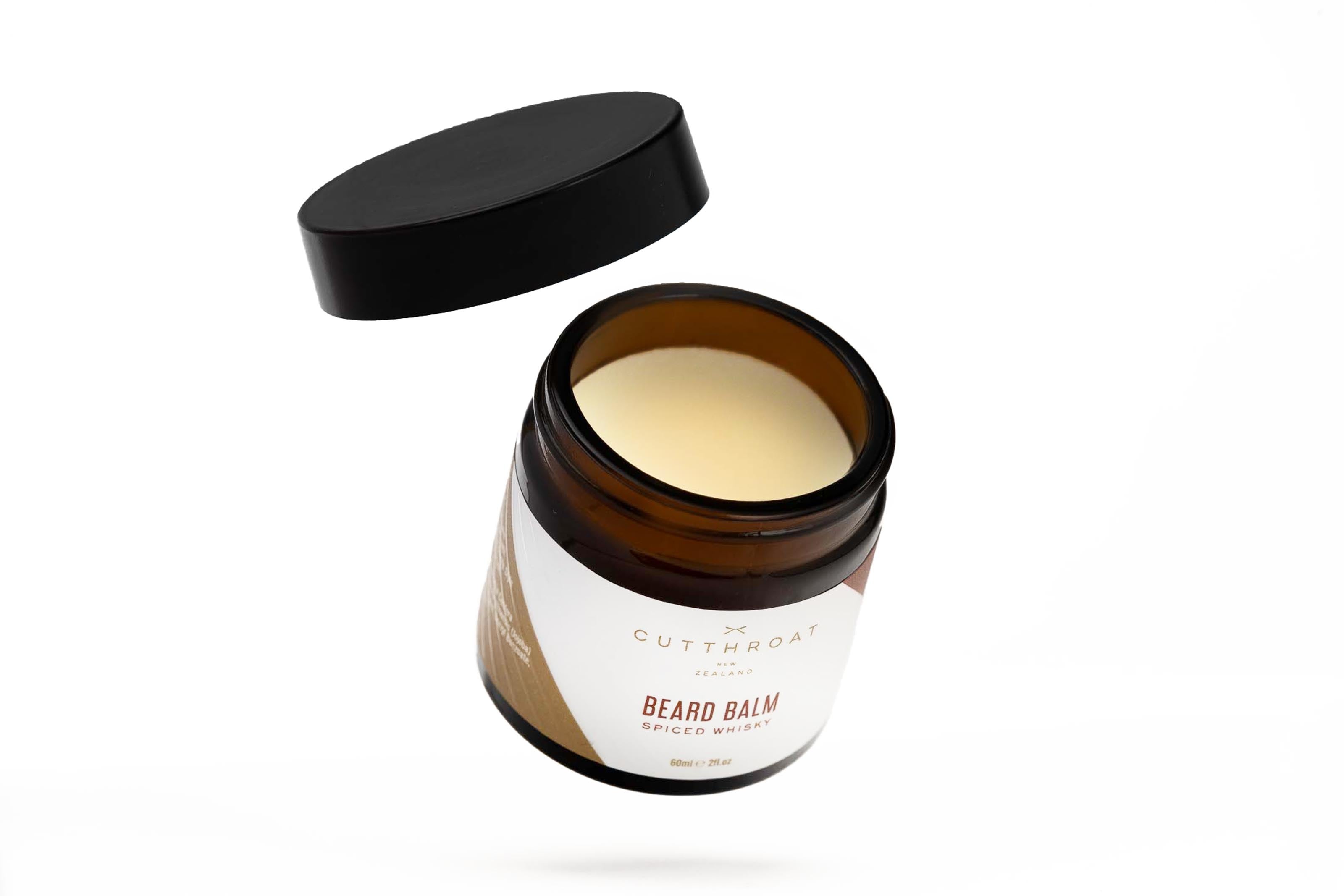 spiced whisky beard balm open