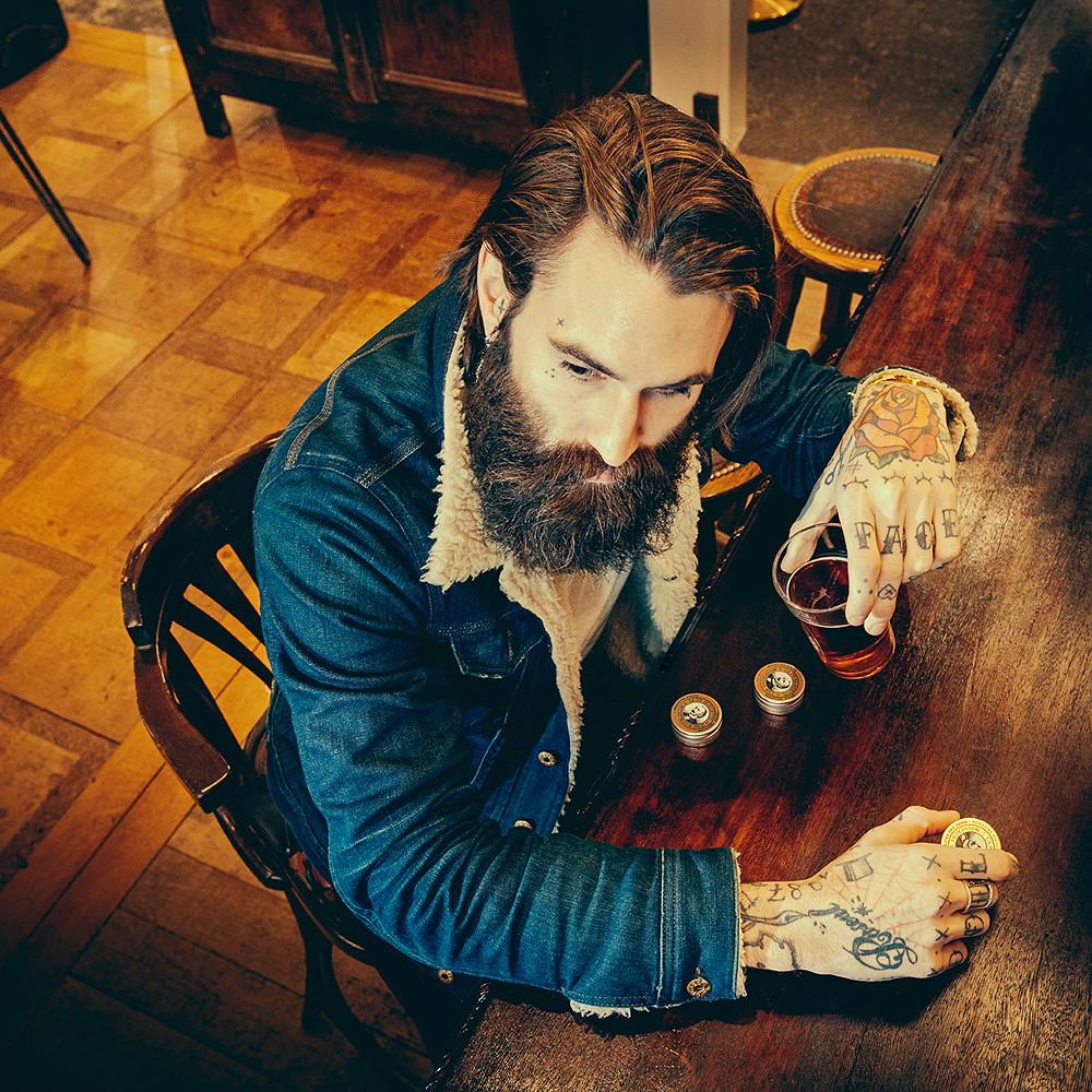 captain fawcett booze and baccy moustache wax