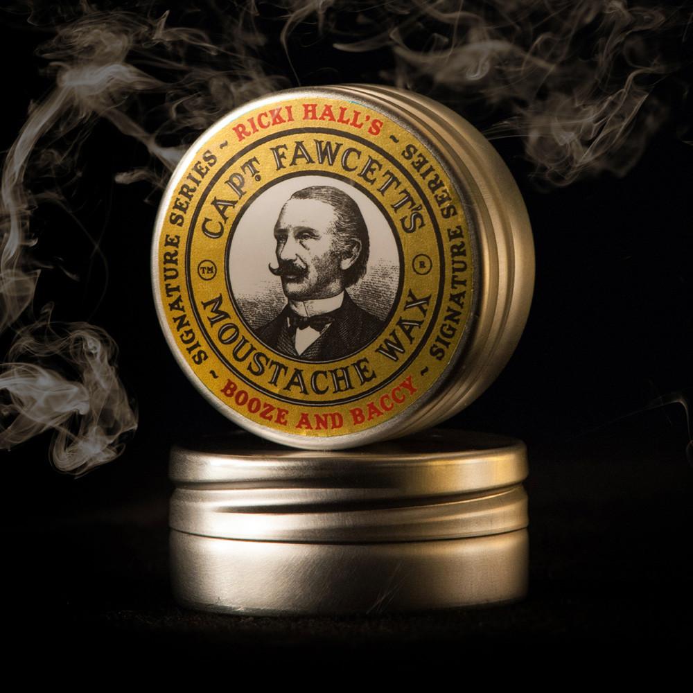 captain fawcett ricki hall booze and baccy moustache wax