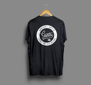 gents barber shop black t-shirt reverse