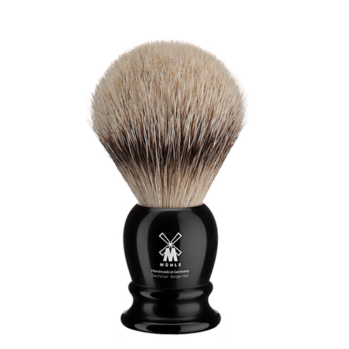 muhle black resin silvertip shaving brush