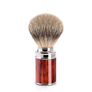 muhle tortoise shell silvertip badger shaving brush